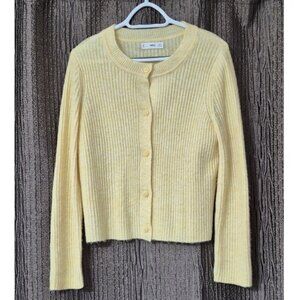 Mango Cardigan Light Yellow Sweater